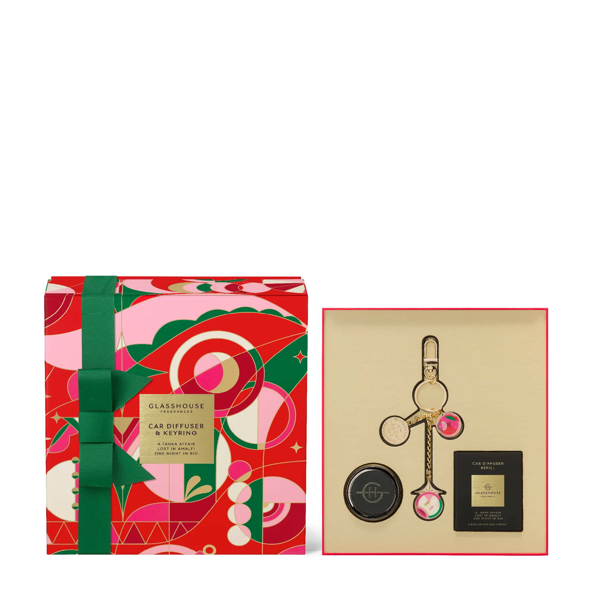 CAR DIFFUSER GIFT SET | Assorted Fragrances | Car Diffuser & Keyring Gift Set