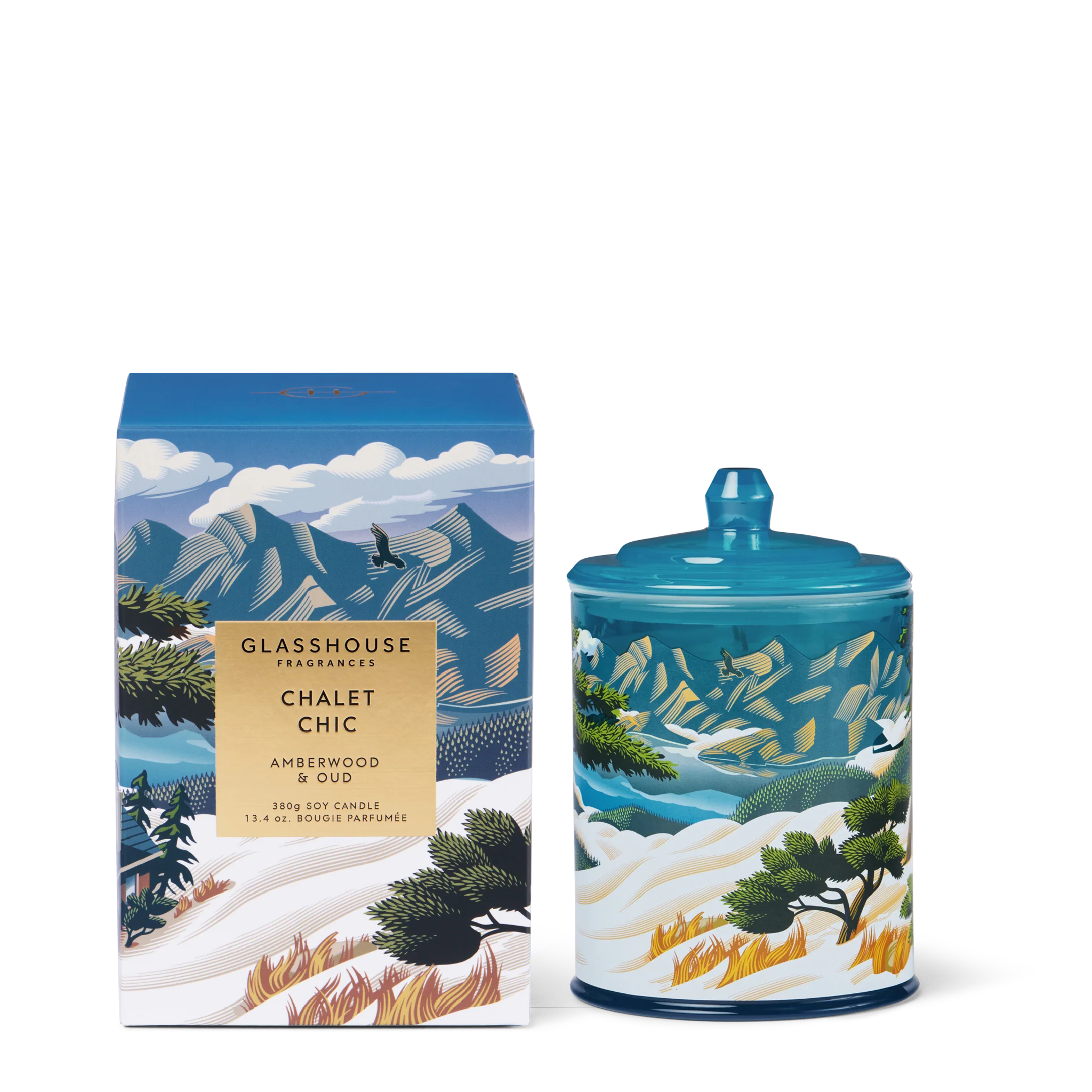 CHALET CHIC | Amberwood & Oud | 380g Soy Candle