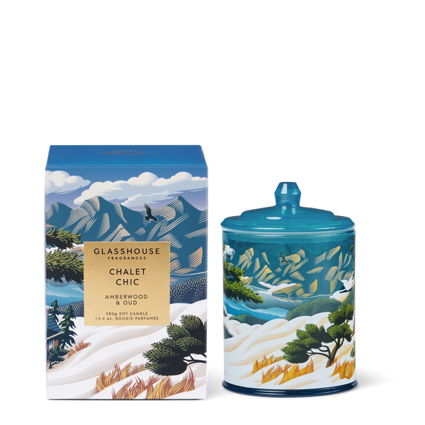 CHALET CHIC | Amberwood & Oud | 380g Soy Candle