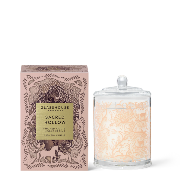 SACRED HOLLOW | Smoke Oud & Noble Resins | 380g Soy Limited Edition Candle