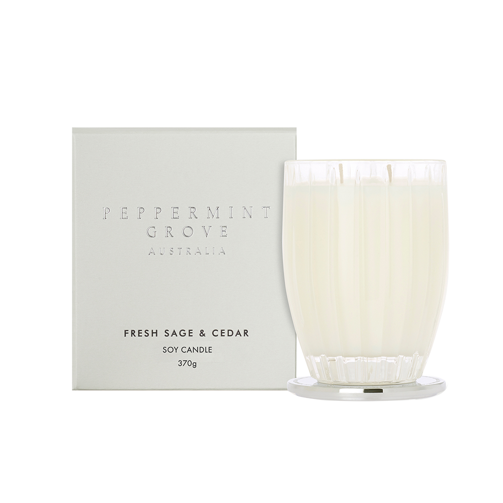 FRESH SAGE & CEDAR | 370g Soy Candle