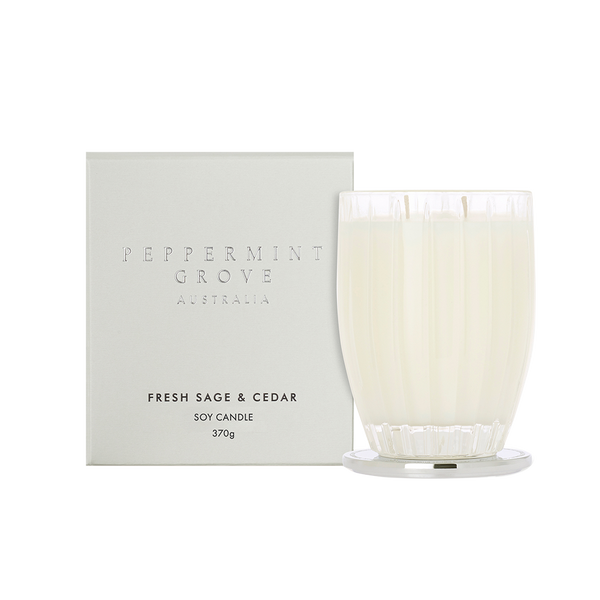 FRESH SAGE & CEDAR | 370g Soy Candle