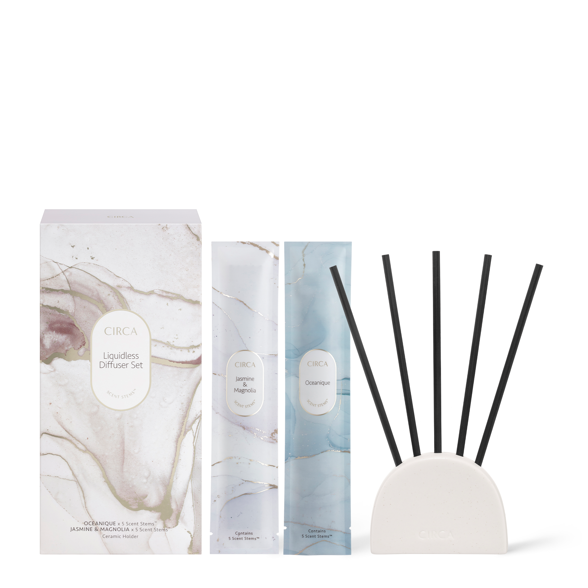 JASMINE & MAGNOLIA and OCEANIQUE | Liquidless Diffuser Set