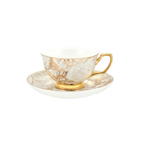 Teacup & Saucer WHITE CELESTITE