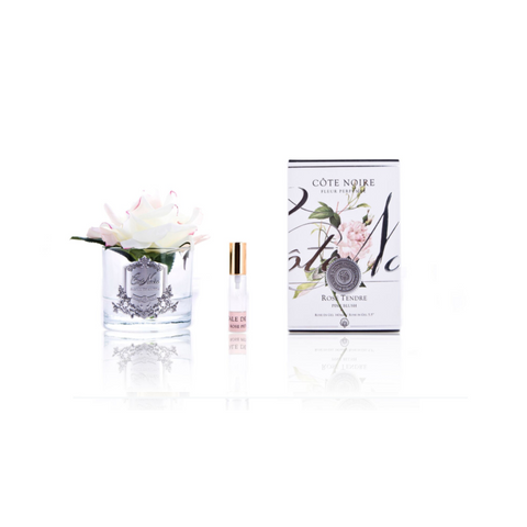 Perfumed Natural Touch Single Rose | Clear - Pink Blush