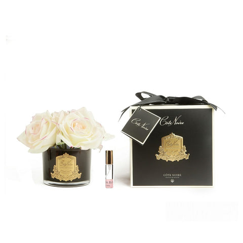 Perfumed Natural Touch 5 Roses | Black - Pink Blush