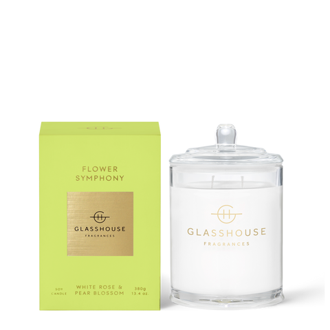 FLOWER SYMPHONY | White Rose & Pearl Blossom | 380g Soy Candle