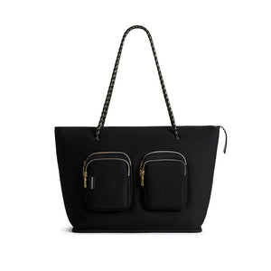 Neoprene Tote Bag | The Bec Bag Large - Rebecca Judd x Prene (Black / Gold)