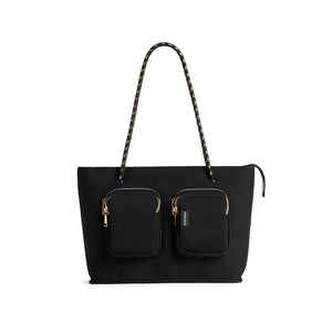 Neoprene Tote Bag | The Bec Bag Medium - Rebecca Judd x Prene (Black / Gold)