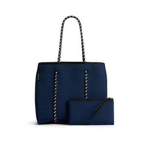 Neoprene Tote Bag | The Sorrento Bag (Navy Blue)