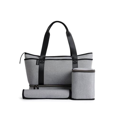 Neoprene Tote / Baby / Travel Bag | The Sunday Bag (Light Grey Marle)