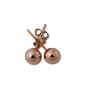 Ball Studs Earrings (Various Sizes) - Rose Gold