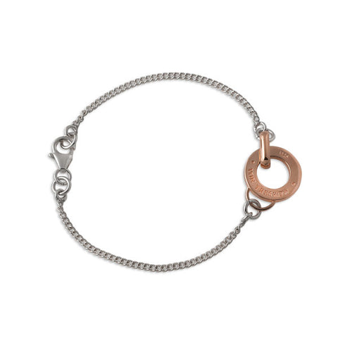 Curb Bracelet with Von Treskow Disc - Rose Gold