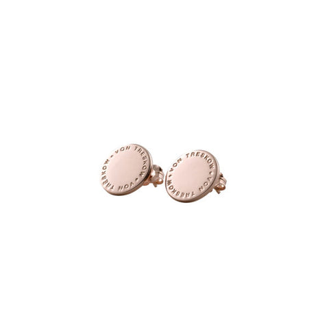 Von Treskow Plate Studs Earrings - Rose Gold