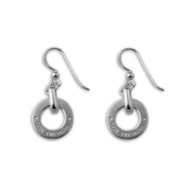 Von Treskow Disc Earrings - Silver